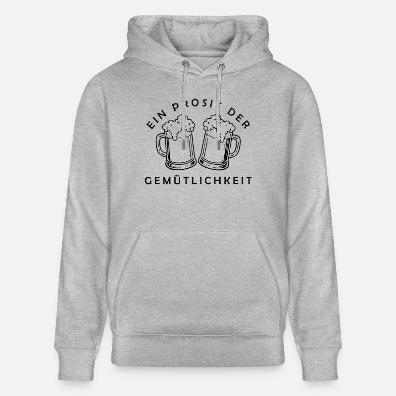 Bier - Ein Prosit der Gemütlichkeit - Sweat à capuche bio CRUISER Stanley/Stella Unisexe - gris chiné