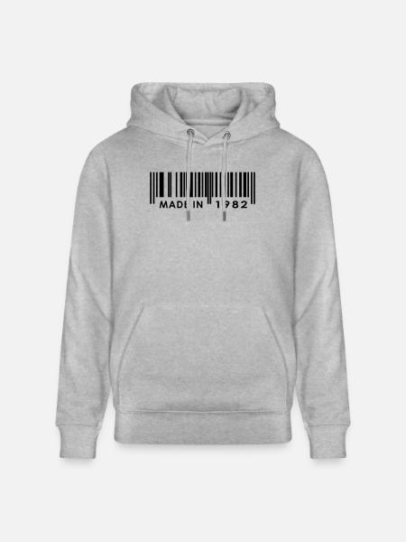 Birthday 1982 - Stanley/Stella CRUISER Unisex Organic Hoodie - heather grey