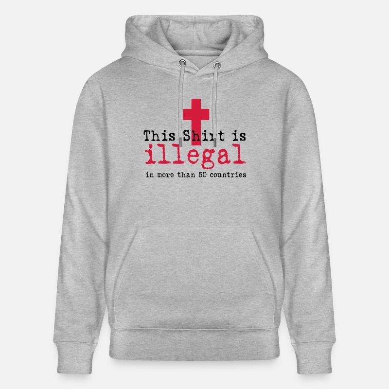 ILLEGAL - Stanley/Stella Unisex Bio-Hoodie CRUISER  - Grau meliert