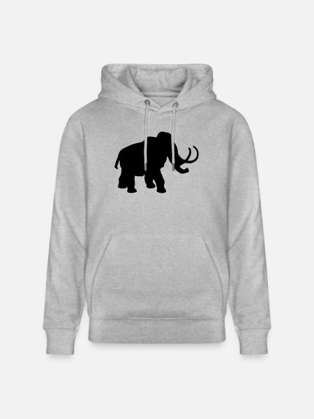 mammoth dinosaur animal - Stanley/Stella CRUISER Unisex Organic Hoodie - heather grey