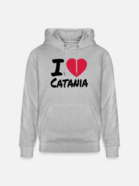 I Love Catania - Stanley/Stella Unisex Bio-Hoodie CRUISER  - Grau meliert