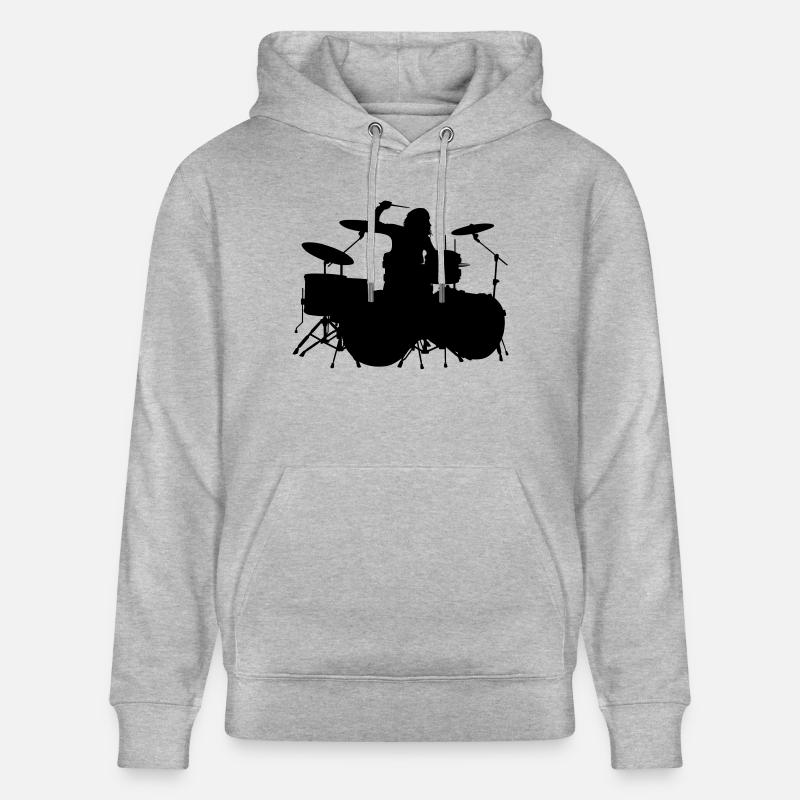 l'évolution de la batteuse - Sweat à capuche bio CRUISER Stanley/Stella Unisexe - gris chiné