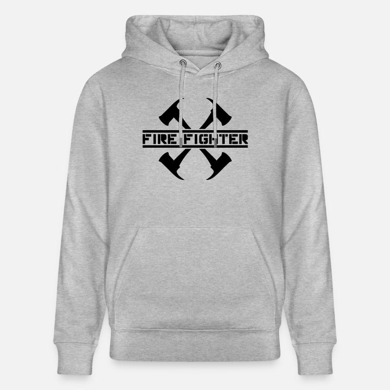 pompier de feu 2 axes - Sweat à capuche bio CRUISER Stanley/Stella Unisexe - gris chiné