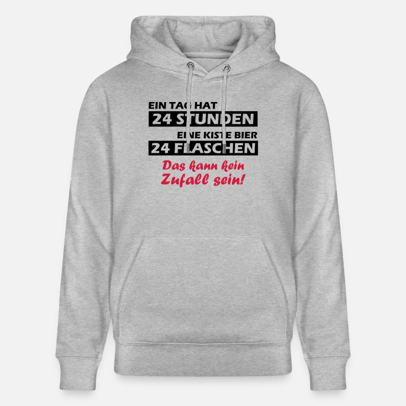24 Flaschen bier - Stanley/Stella Unisex Bio-Hoodie CRUISER  - Grau meliert
