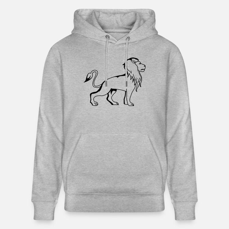 lion_01 - Sweat à capuche bio CRUISER Stanley/Stella Unisexe - gris chiné