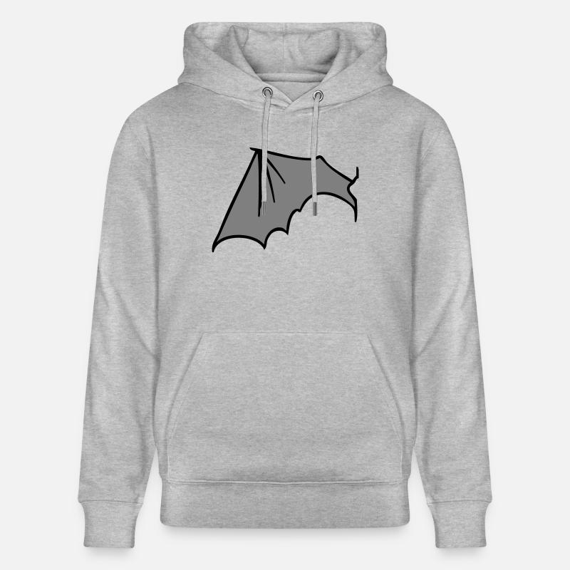 batwing_left_grey - Sweat à capuche bio CRUISER Stanley/Stella Unisexe - gris chiné