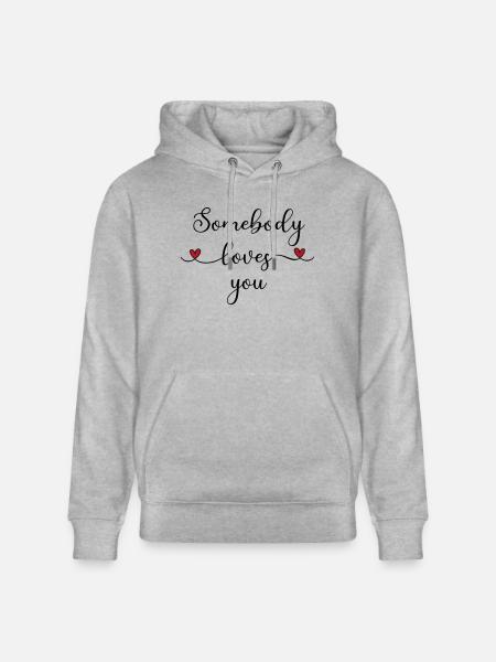Jemand liebt Dich - Stanley/Stella Unisex Bio-Hoodie CRUISER - Grau meliert