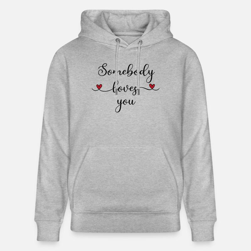 Quelqu’un vous aime - Sweat à capuche bio CRUISER Stanley/Stella Unisexe - gris chiné
