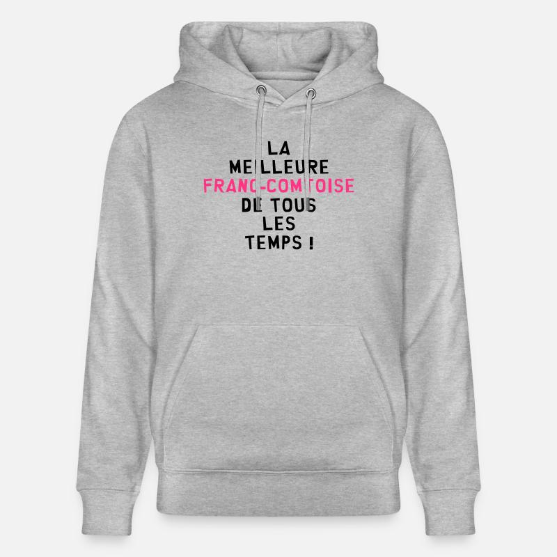 Franche-comté / Franc-Comtois / Franc-Comtoise - Sweat à capuche bio CRUISER Stanley/Stella Unisexe - gris chiné