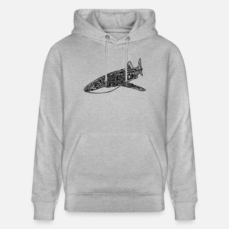 Whale Shark - Sweat à capuche bio CRUISER Stanley/Stella Unisexe - gris chiné