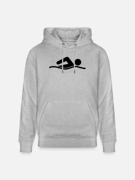 swimming__f1 - Stanley/Stella Unisex Bio-Hoodie CRUISER  - Grau meliert