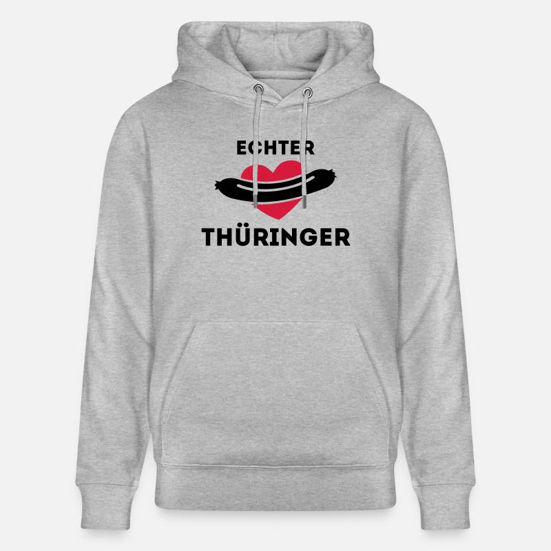 Echter Thüringer - Bratwurstliebe - Stanley/Stella Unisex Bio-Hoodie CRUISER  - Grau meliert
