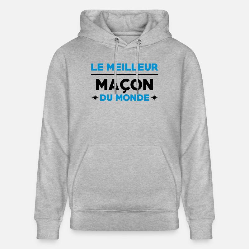 Maçon / Maçonnerie / Maconnerie / Macon - Sweat à capuche bio CRUISER Stanley/Stella Unisexe - gris chiné