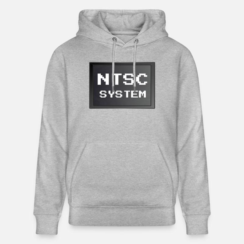 Retrogaming - NTSC system - Sweat à capuche bio CRUISER Stanley/Stella Unisexe - gris chiné