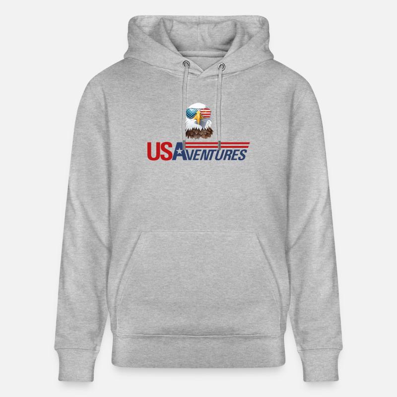 Eagle head logo - Sweat à capuche bio CRUISER Stanley/Stella Unisexe - gris chiné