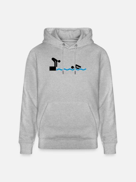 schwimmen Staffel - Stanley/Stella CRUISER Unisex Organic Hoodie - heather grey