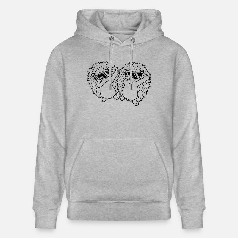 Team 2 dabbing Igel - Stanley/Stella Unisex Bio-Hoodie CRUISER  - Grau meliert