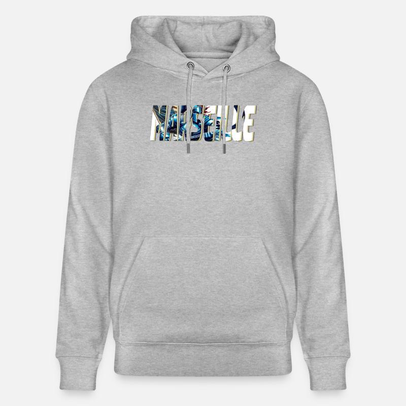 Marseille design stylisé BD - Sweat à capuche bio CRUISER Stanley/Stella Unisexe - gris chiné