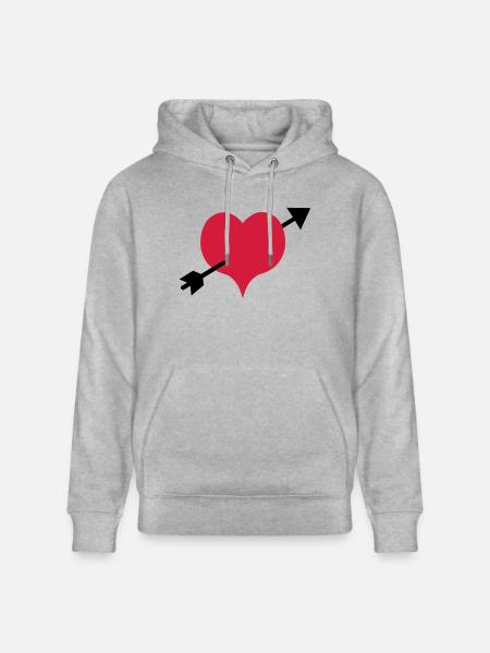 arrow - Stanley/Stella CRUISER Unisex Organic Hoodie - heather grey