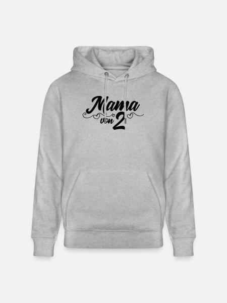 Maman de Deux - Gémeaux - Sweat à capuche bio CRUISER Stanley/Stella Unisexe - gris chiné