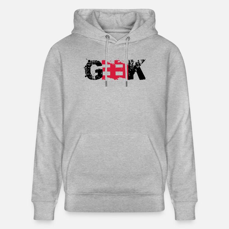 Geek Farbabdruck - Sweat à capuche bio CRUISER Stanley/Stella Unisexe - gris chiné