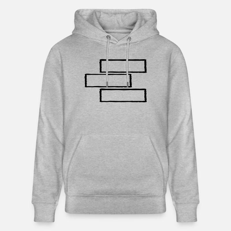 3 rectangular frame - Stanley/Stella CRUISER Unisex Organic Hoodie - heather grey