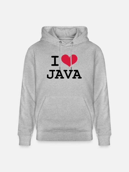 I Love Java - Sweat à capuche bio CRUISER Stanley/Stella Unisexe - gris chiné