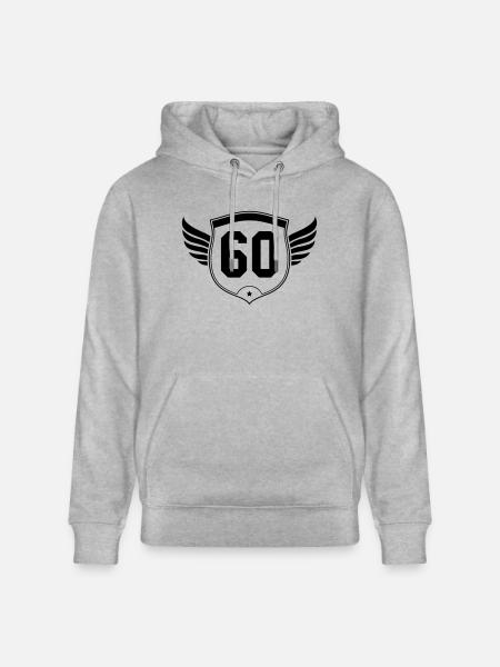 60 wappen - Stanley/Stella Unisex Bio-Hoodie CRUISER  - Grau meliert