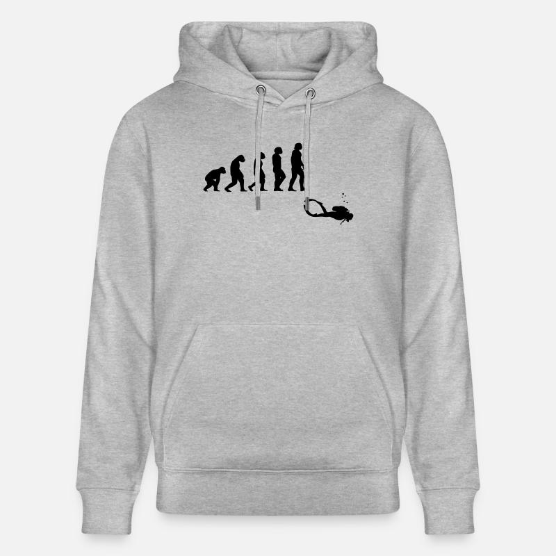 Evolution Tauchen mit Gerät - Stanley/Stella Unisex Bio-Hoodie CRUISER  - Grau meliert