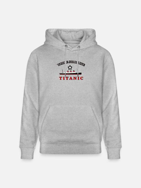 TITANIC WHITE STAR LINE - Stanley/Stella CRUISER Unisex Organic Hoodie - heather grey