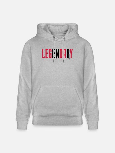 legendary leg day - Stanley/Stella Unisex Bio-Hoodie CRUISER - Grau meliert