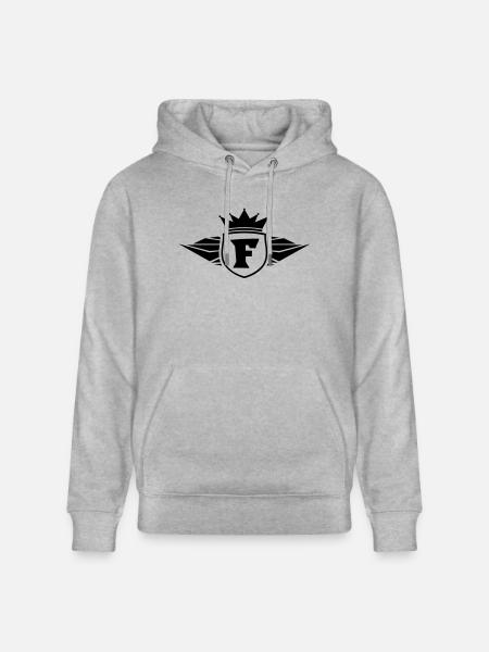 f_letter_f1 - Stanley/Stella CRUISER Unisex Organic Hoodie - heather grey