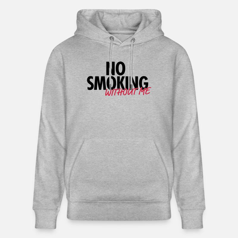 no smoking without me - Stanley/Stella Unisex Bio-Hoodie CRUISER  - Grau meliert