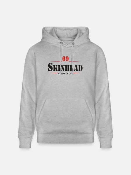 Working Class Skinhead Oi! Antiracist Bootboys My - Stanley/Stella CRUISER økologisk unisex-hoodie - grå meleret