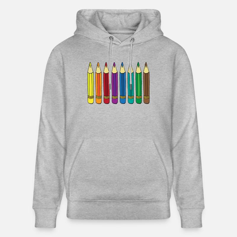 crayons de couleur - Sweat à capuche bio CRUISER Stanley/Stella Unisexe - gris chiné