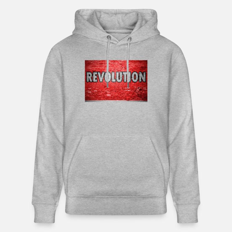 Révolution mur de briques graffiti - Sweat à capuche bio CRUISER Stanley/Stella Unisexe - gris chiné