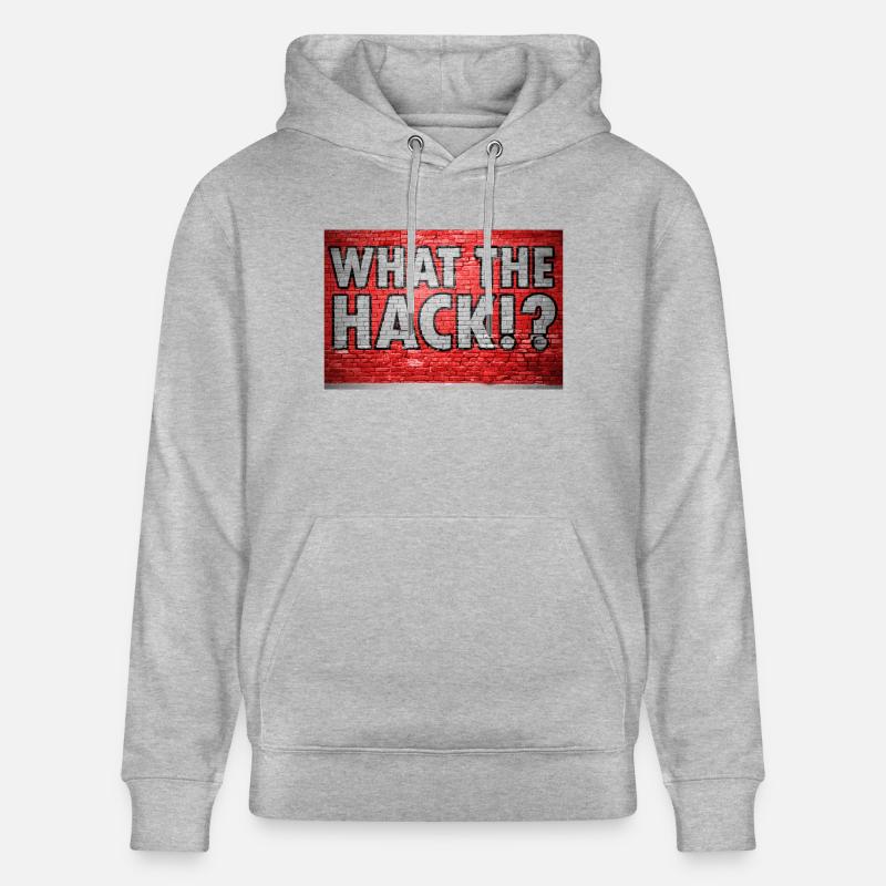 Qu’est-ce que le hack!? Graffiti - Sweat à capuche bio CRUISER Stanley/Stella Unisexe - gris chiné