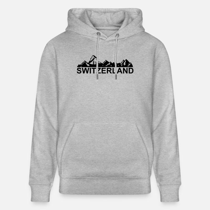 Suisse - Suisse - Suisse - Svizzera - Sweat à capuche bio CRUISER Stanley/Stella Unisexe - gris chiné