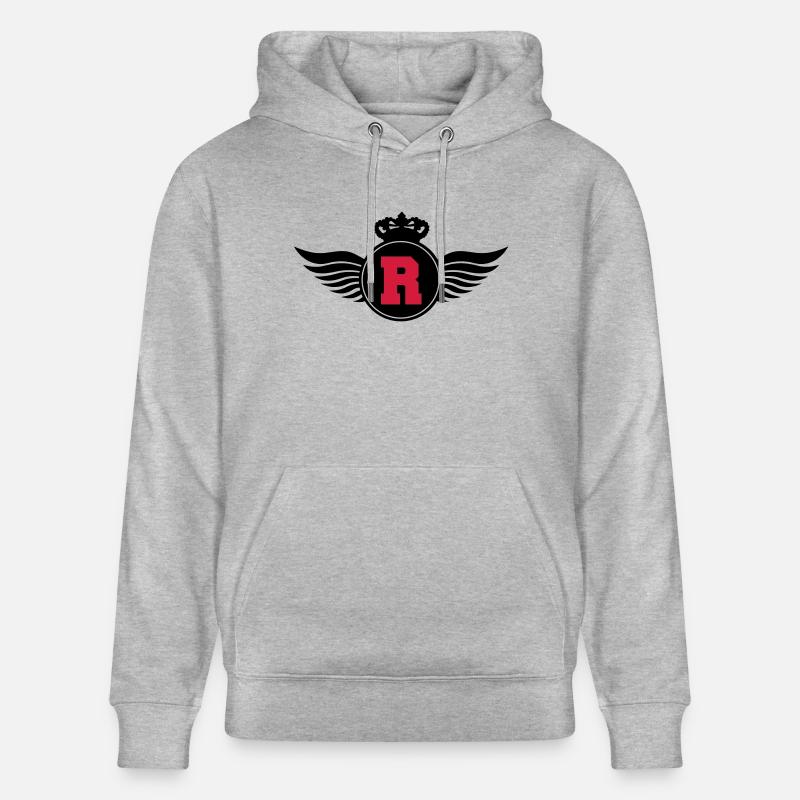 r_letter_shield_c2 - Stanley/Stella Unisex Bio-Hoodie CRUISER  - Grau meliert