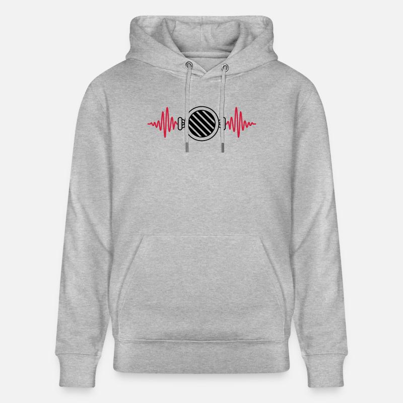 Fréquence Coal Grill Barbecue Heartbeat - Sweat à capuche bio CRUISER Stanley/Stella Unisexe - gris chiné