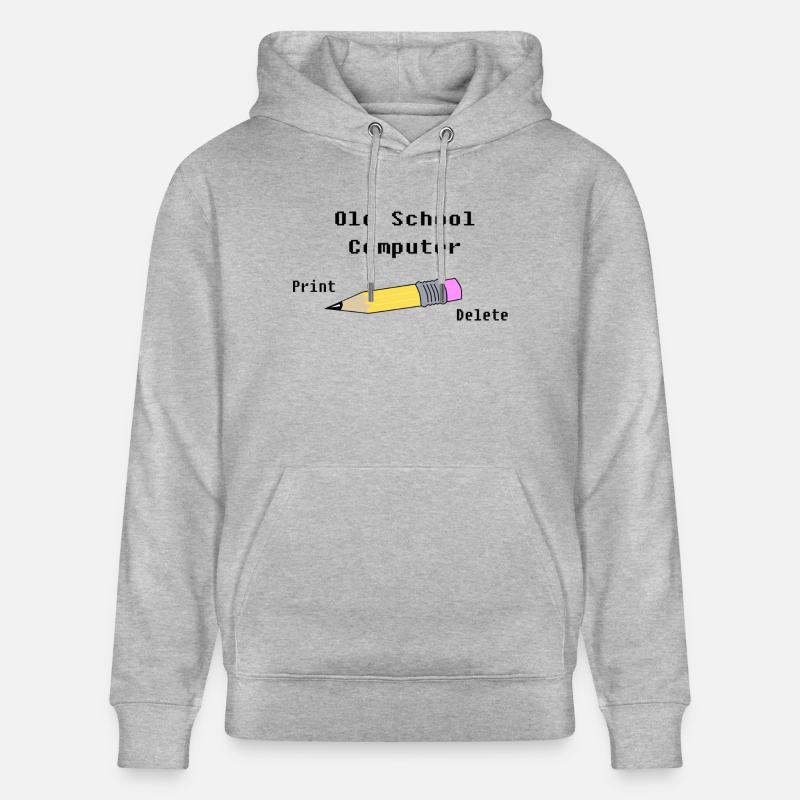 Old School Computer - Sweat à capuche bio CRUISER Stanley/Stella Unisexe - gris chiné