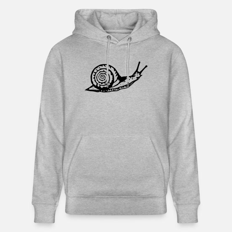 Snail noir et withe - Sweat à capuche bio CRUISER Stanley/Stella Unisexe - gris chiné