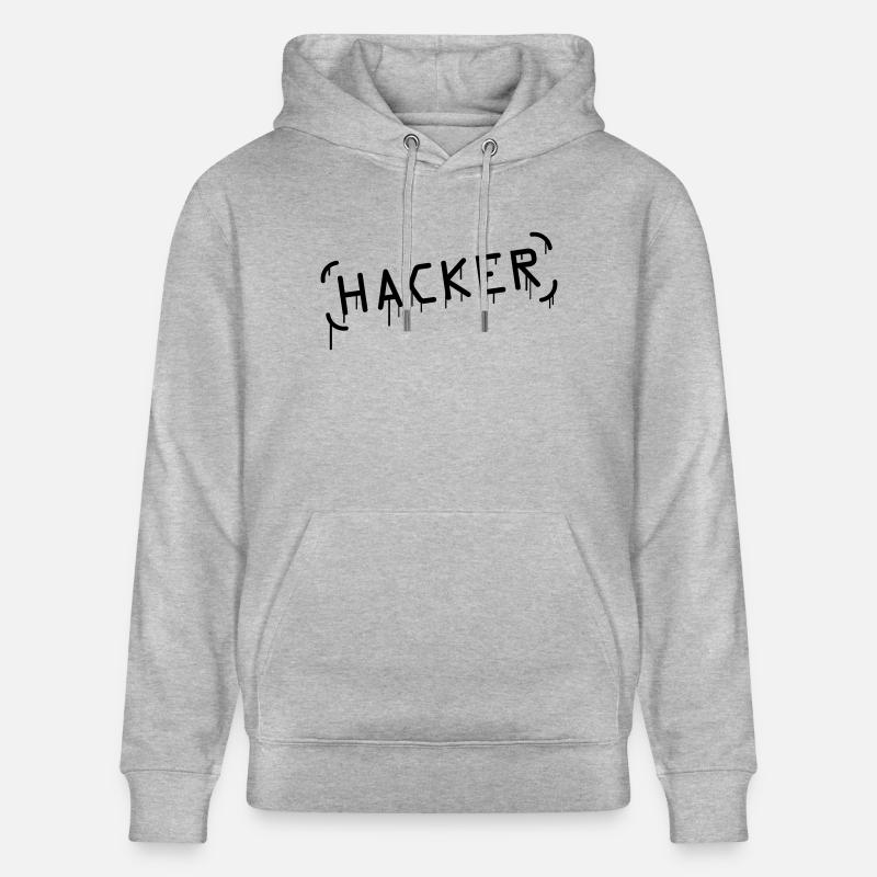 Hacker Graffiti - Sweat à capuche bio CRUISER Stanley/Stella Unisexe - gris chiné