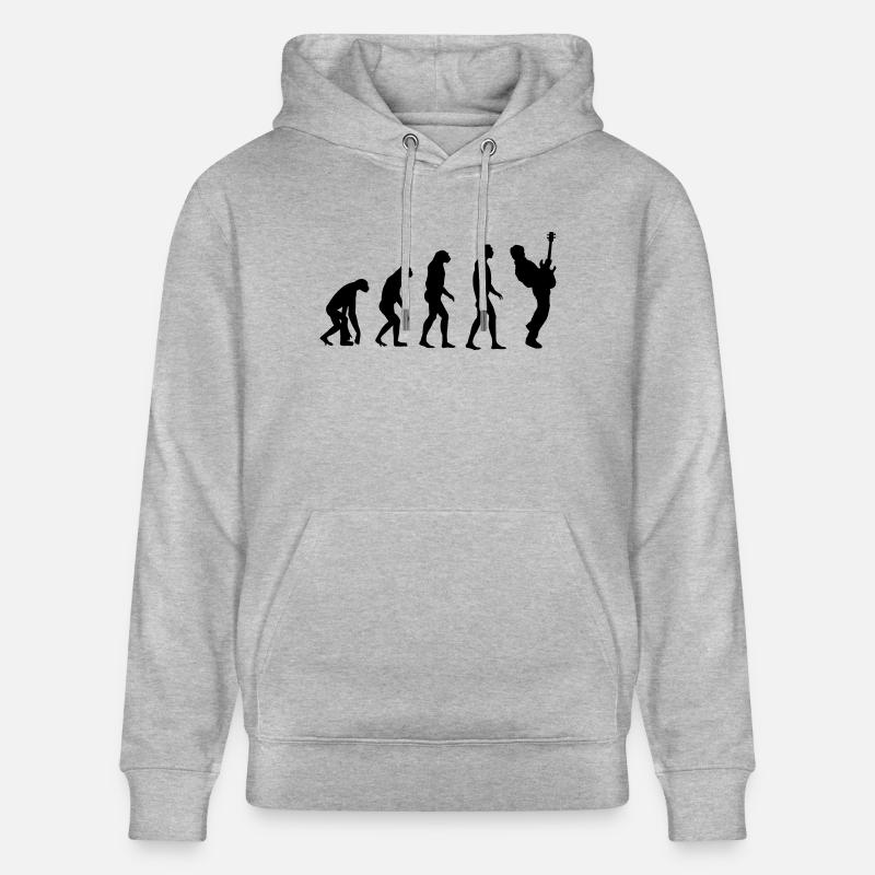 bass player evolution - Sweat à capuche bio CRUISER Stanley/Stella Unisexe - gris chiné