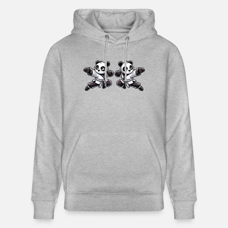 Panda Karaté Bande Dessinée 2 - Sweat à capuche bio CRUISER Stanley/Stella Unisexe - gris chiné
