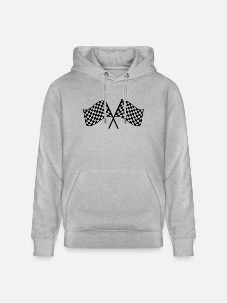 ziel_flagge_1_f1 - Stanley/Stella Unisex Bio-Hoodie CRUISER - Grau meliert