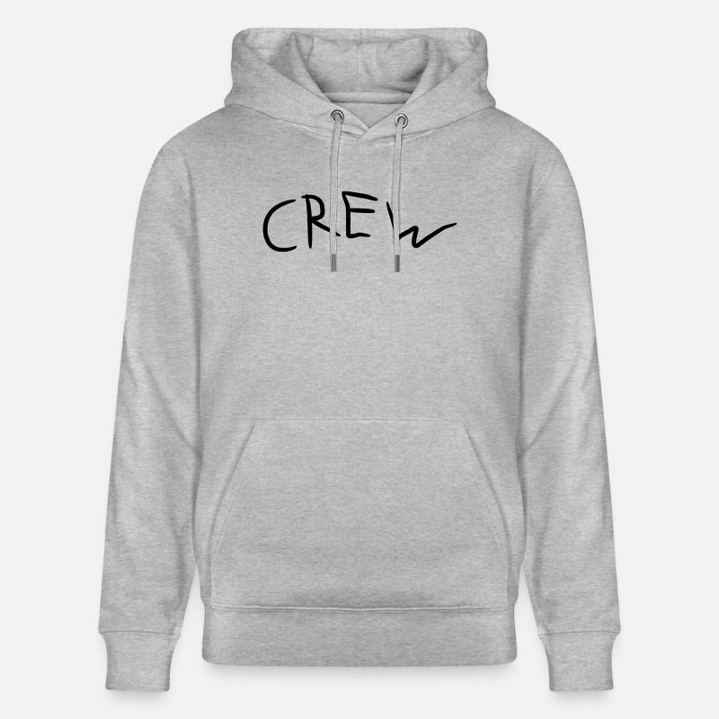 Crew Comic Logo - Stanley/Stella CRUISER Unisex Organic Hoodie - heather grey