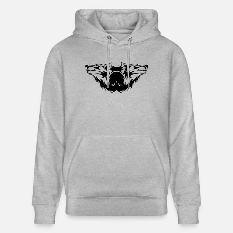 Double-Wolf Logo - Sweat à capuche bio CRUISER Stanley/Stella Unisexe - gris chiné