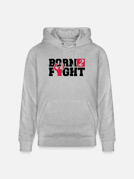 born_2_fight_a2 - Sweat à capuche bio CRUISER Stanley/Stella Unisexe - gris chiné