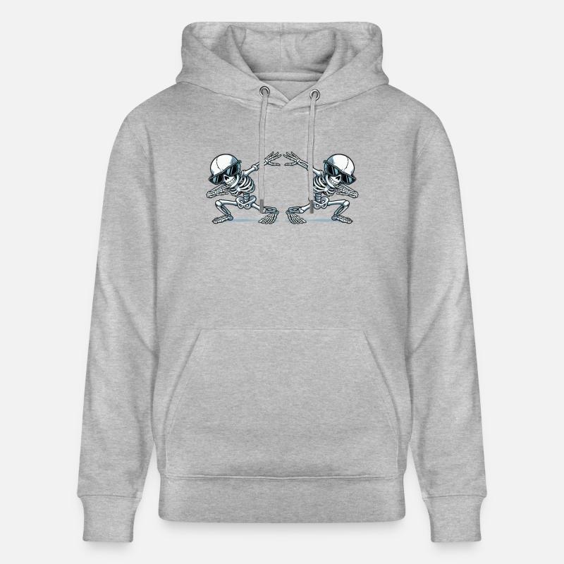 Tamponnage du crâne 2 - Sweat à capuche bio CRUISER Stanley/Stella Unisexe - gris chiné